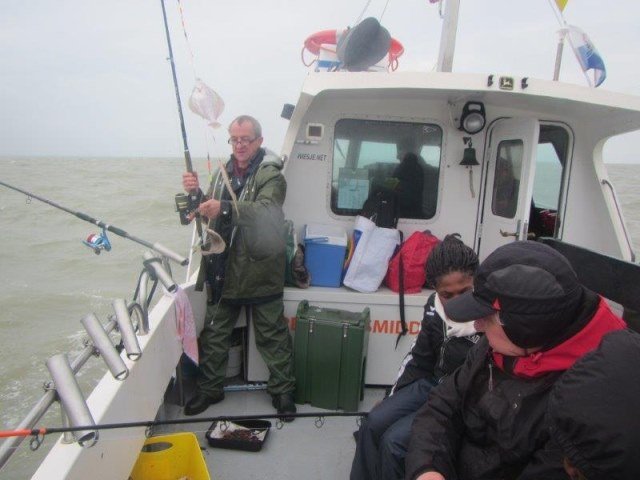 Alain op anker vanuit Vlissingen
