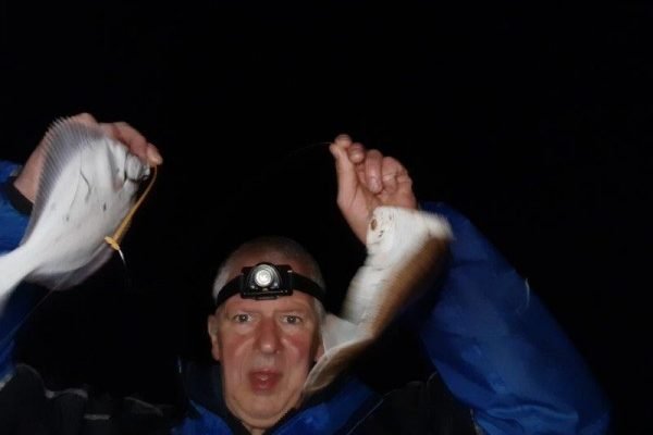 Eldert en John, vissen aan de Waterweg