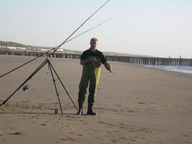 Strandvissen samen met Richard