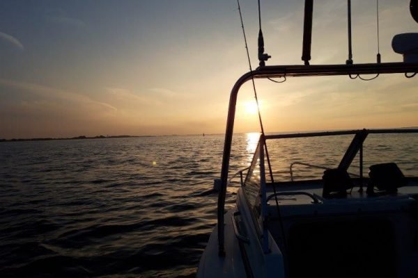 Tom, avondje vissen Oosterschelde